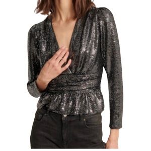 BNWT ba&sh
Mae Sequined Peplum Top size 1 (small)